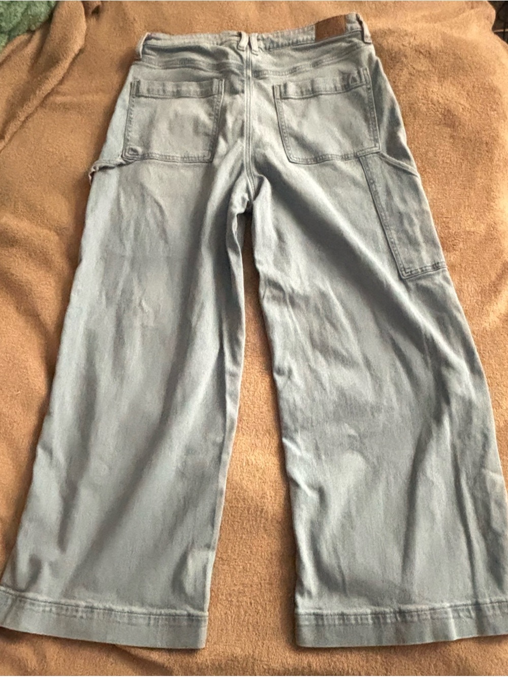 American Eagle Outfitters Light Blue Wide-Leg Jeans - Picture 8 of 9